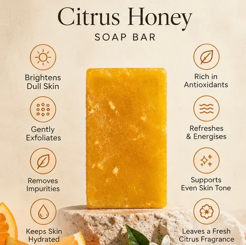 AHANA Citrus & Rose Duo — Citrus Honey & Rose Milk Soaps