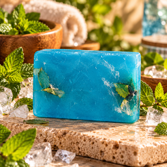 AHANA Blue Mint — Menthol & Butterfly Pea Artisan Soap