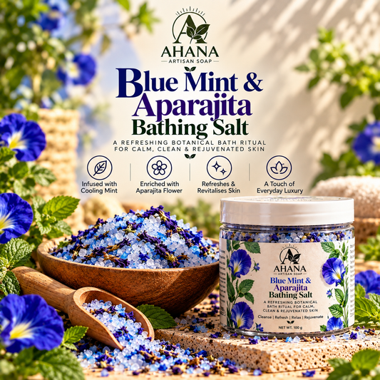 AHANA Blue Mint & Aparajita - Bathing Salt