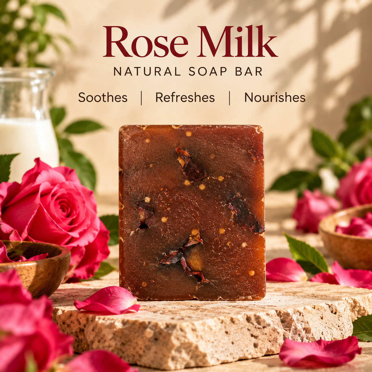 AHANA Citrus & Rose Duo — Citrus Honey & Rose Milk Soaps