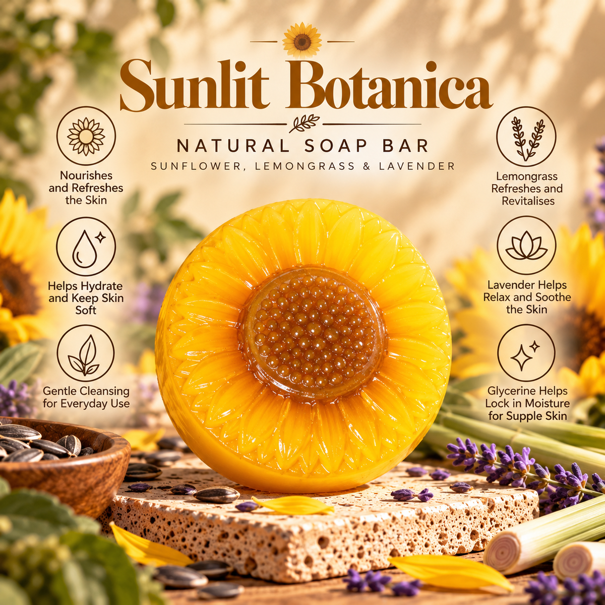 AHANA Botanical Duo — Neem & Aloe + Sunlit Botanica Soaps