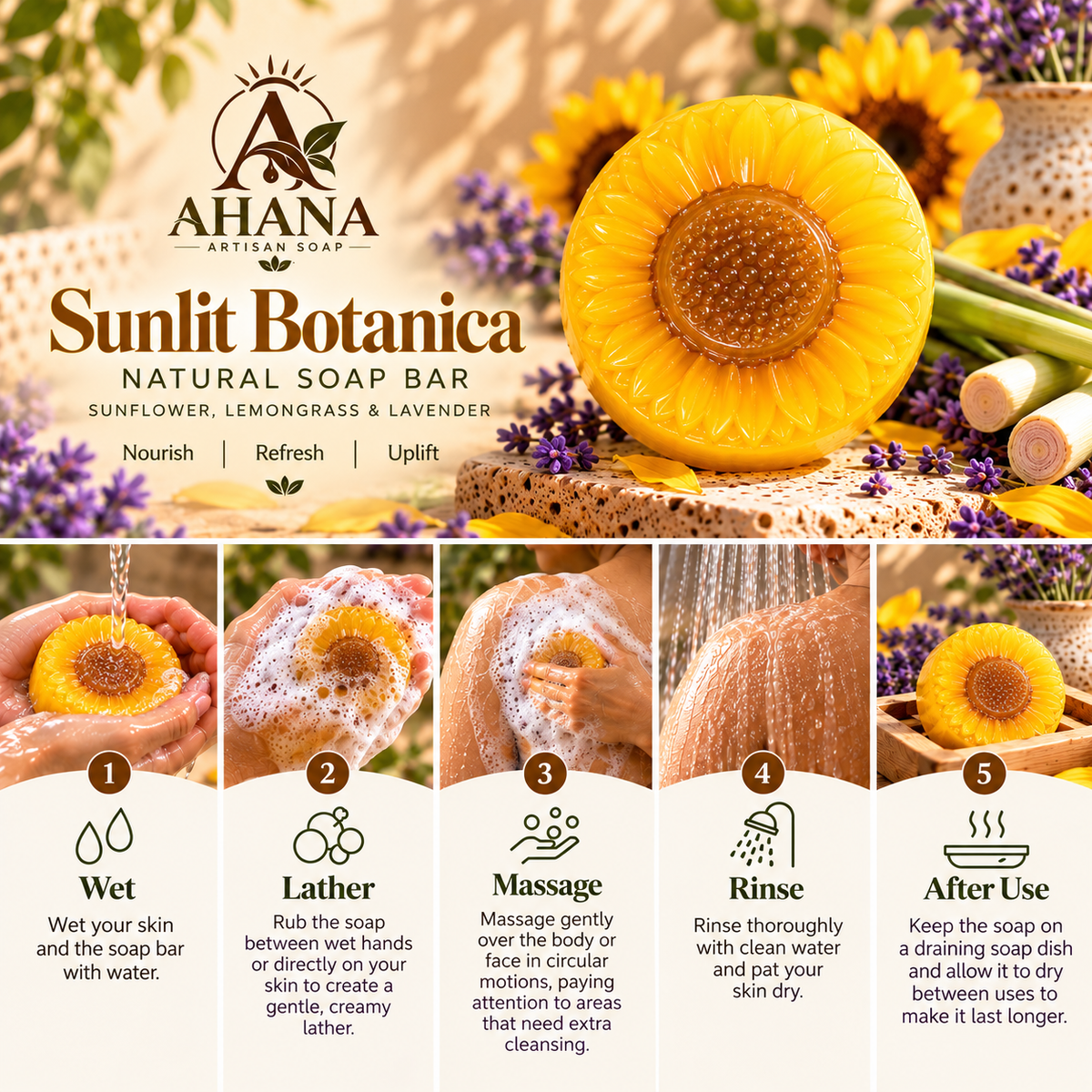 AHANA Botanical Duo — Neem & Aloe + Sunlit Botanica Soaps