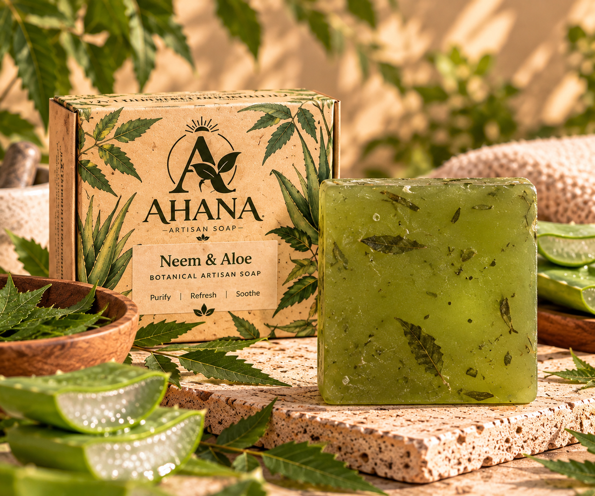 AHANA Neem & Aloe — Botanical Artisan Soap