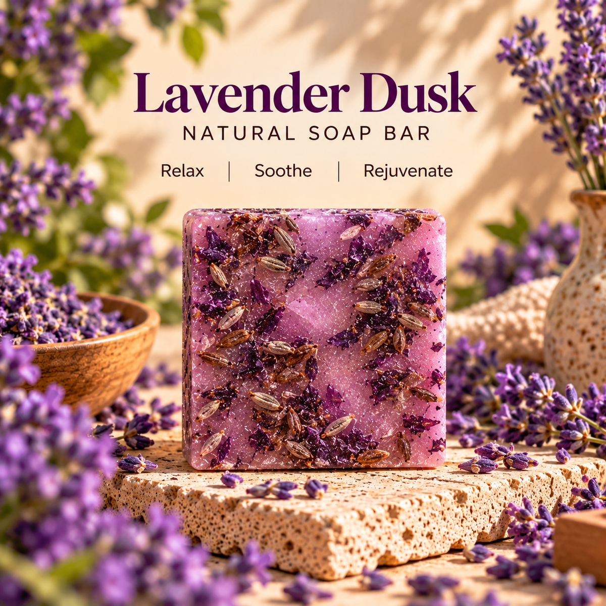AHANA Lavender Dusk — Lavender Bud Artisan Soap