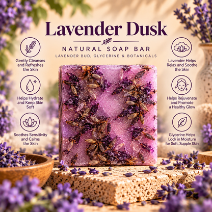 AHANA Lavender Calm Ritual — Lavender Dusk Soap & Lavender Bathing Salt