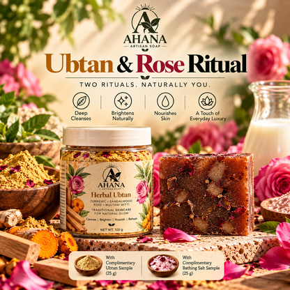 AHANA Ubtan & Rose Ritual — Ubtan & Rose Milk Soap