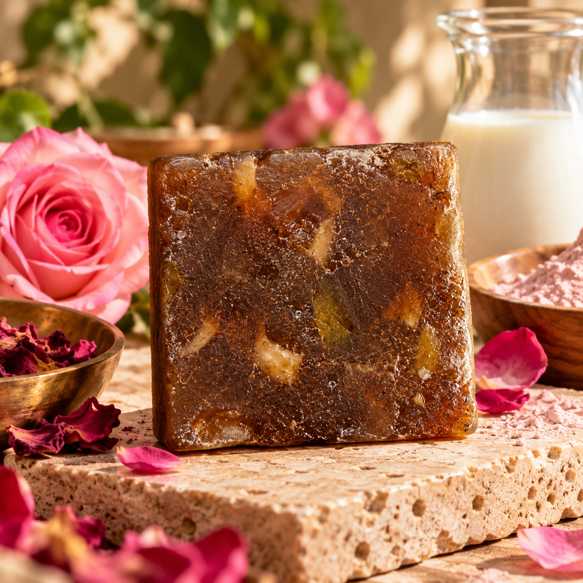 AHANA Citrus & Rose Duo — Citrus Honey & Rose Milk Soaps
