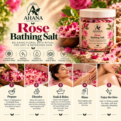AHANA Complete Floral Ritual — Rose Milk & Lavender Dusk Soaps with Lavender Bathing Salt