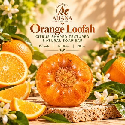 AHANA Citrus Fresh Duo — Citrus Honey & Orange Loofah Soaps