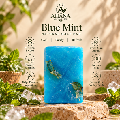 AHANA Midnight & Mint Duo — Charcoal & Blue Mint Soaps