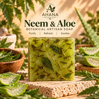 AHANA Neem & Aloe — Botanical Artisan Soap
