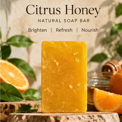 AHANA Citrus & Rose Duo — Citrus Honey & Rose Milk Soaps