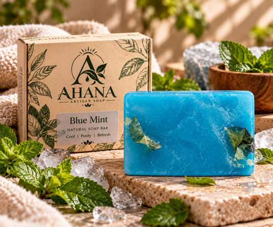 AHANA Blue Mint — Menthol & Butterfly Pea Artisan Soap